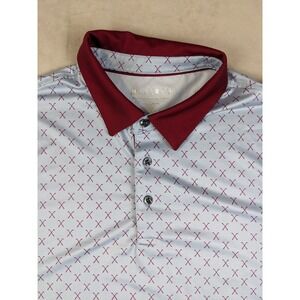 Maelreg Golf Large Mens Shirt Polo Stretch Performance Allover